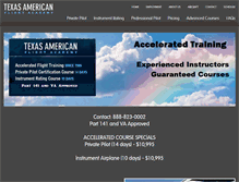 Tablet Screenshot of flytexasamerican.com